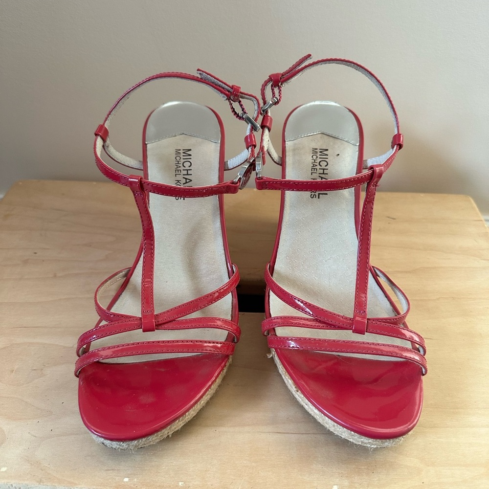 Michael Kors pink strappy sandals!